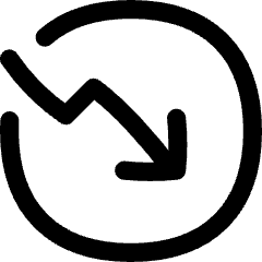 Chart Circle Down Loss Icon from Flex Line Set