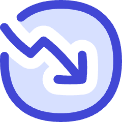 Chart Circle Down Loss Icon from Flex Duo Set