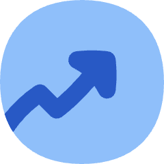 Chart Circle Up Growth Icon from Flex Flat Set