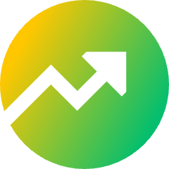 Chart Circle Up Growth Icon from Sharp Gradient Set