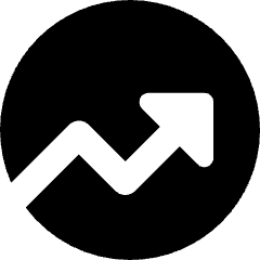 Chart Circle Up Growth Icon from Core Solid Set