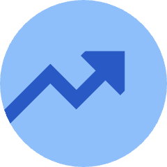 Chart Circle Up Growth Icon from Sharp Flat Set