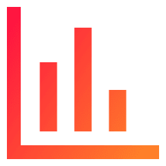 Chart Column Icon from Sharp Gradient Set