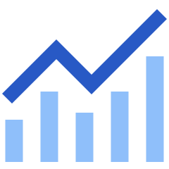 Chart Monitoring Indicator Icon from Sharp Flat Set