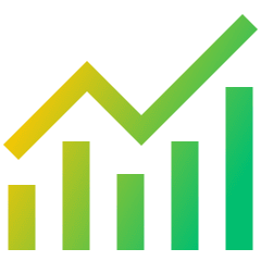 Chart Monitoring Indicator Icon from Sharp Gradient Set