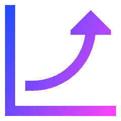 Chart Profit Growth Skyrocketing Icon from Sharp Gradient Set