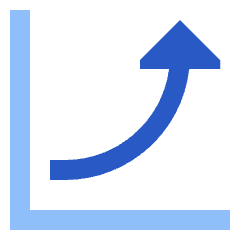 Chart Profit Growth Skyrocketing Icon from Sharp Flat Set