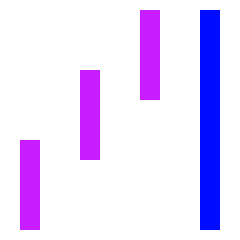 Chart Waterfall Icon from Sharp Neon Set