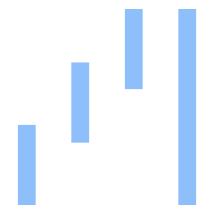 Chart Waterfall Icon from Sharp Flat Set