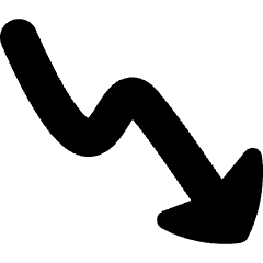 Graph Arrow Decrease Icon from Flex Solid Set
