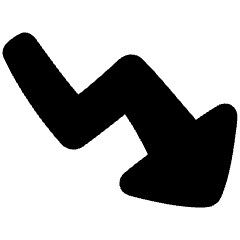 Graph Arrow Decrease Icon from Plump Solid Set