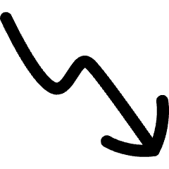 Graph Arrow Decrease Icon from Flex Line Set