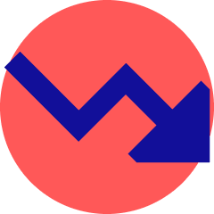 Graph Arrow Decrease Icon from Sharp Pop Set