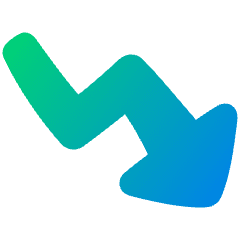 Graph Arrow Decrease Icon from Plump Gradient Set