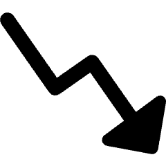 Graph Arrow Decrease Icon from Core Remix Set