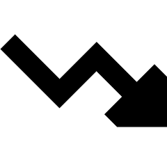 Graph Arrow Decrease Icon from Sharp Solid Set