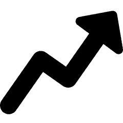 Graph Arrow Increase Icon from Core Solid Set