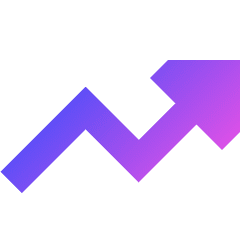 Graph Arrow Increase Icon from Sharp Gradient Set