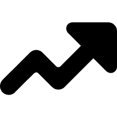 Graph Arrow Increase Icon from Micro Solid Set