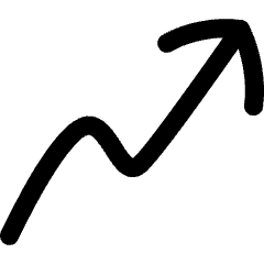 Graph Arrow Increase Icon from Flex Line Set