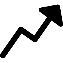 Graph Arrow Increase Icon from Core Remix Set