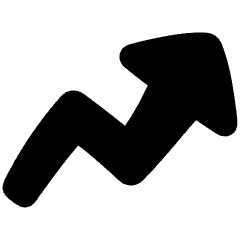 Graph Arrow Increase Icon from Plump Solid Set