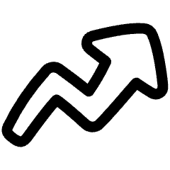 Graph Arrow Increase Icon from Plump Line Set