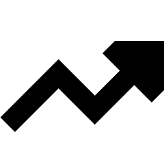 Graph Arrow Increase Icon from Sharp Solid Set