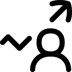 Graph Arrow User Increase Icon from Flex Line Set