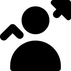 Graph Arrow User Increase Icon from Core Solid Set