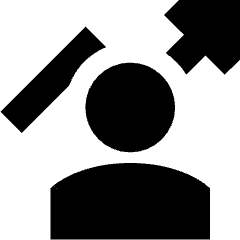Graph Arrow User Increase Icon from Sharp Solid Set