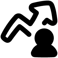 Graph Arrow User Increase Icon from Plump Remix Set