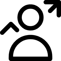 Graph Arrow User Increase Icon from Core Line Set