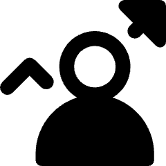 Graph Arrow User Increase Icon from Core Remix Set