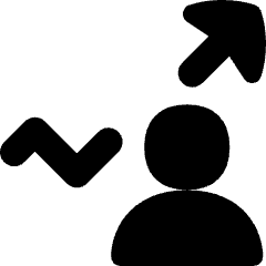 Graph Arrow User Increase Icon from Flex Solid Set