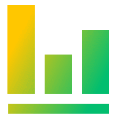 Graph Bar Icon from Sharp Gradient Set