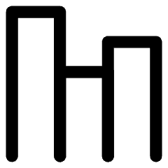 Graph Bar Icon from Core Line Set