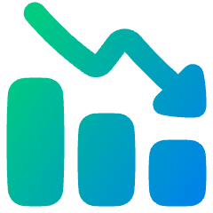 Graph Bar Decrease Icon from Plump Gradient Set