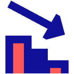 Graph Bar Decrease Icon from Sharp Pop Set