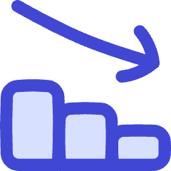 Graph Bar Decrease Icon from Flex Duo Set