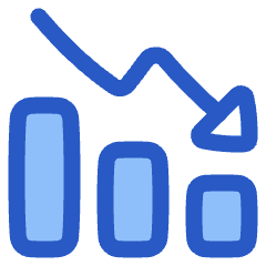 Graph Bar Decrease Icon from Plump Duo Set