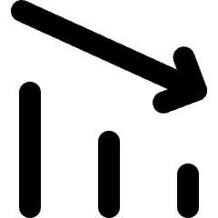 Graph Bar Decrease Icon from Micro Line Set