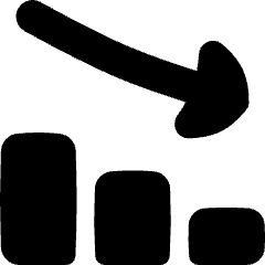 Graph Bar Decrease Icon from Flex Solid Set