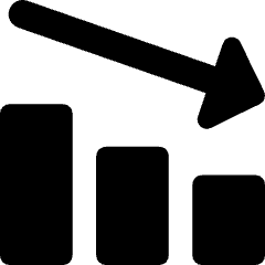 Graph Bar Decrease Icon from Core Solid Set