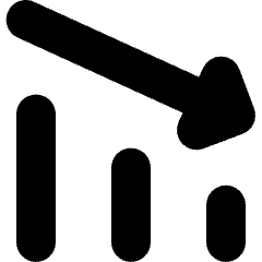 Graph Bar Decrease Icon from Micro Solid Set