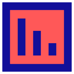 Graph Bar Decrease Square Icon from Sharp Pop Set