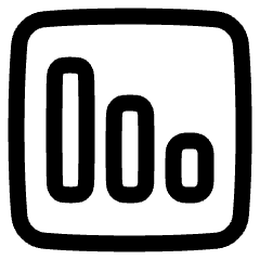 Graph Bar Decrease Square Icon from Plump Line Set