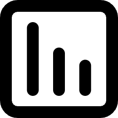 Graph Bar Decrease Square Icon from Micro Line Set