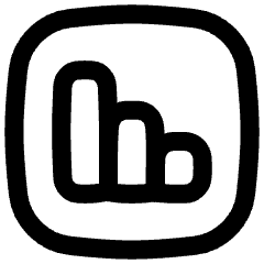 Graph Bar Decrease Square Icon from Flex Line Set