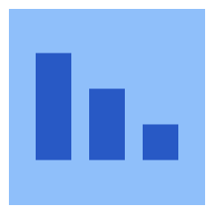 Graph Bar Decrease Square Icon from Sharp Flat Set